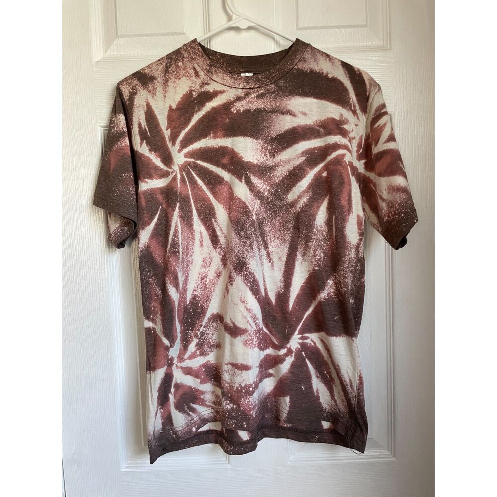 Dunbrooke Premium Apparel maroon tie dye tshirt size L